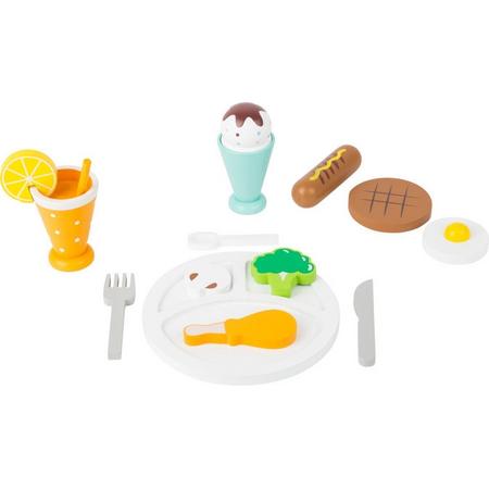 Houten speelgoed eten en drinken - Lunch pauze - speelset - FSC - Houten speelgoed vanaf 3 jaar