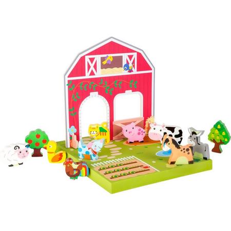Houten speelwereld - Op de boerderij - Houten speelgoed vanaf 1,5 jaar