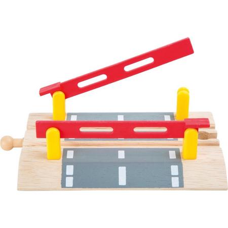 Houten treinbaanonderdelen - Trein overgang - universeel - houten speelgoed vanaf 3 jaar
