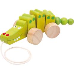 Trekfiguur / trekdier hout - Krokodil - Houten speelgoed vanaf 1 jaar