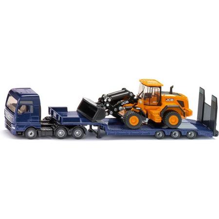 Auto - MAN vrachtwagen met dieplader en JCB shovel - 1:87