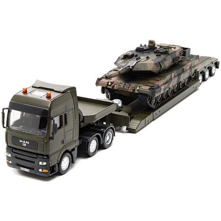 SIKU 8612 Militair transport met tank