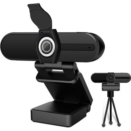 1080p Full HD Webcam - Webcam met Microfoon - Webcam Cover - Streaming Webcam -  Webcam voor PC - Full HD webcam - Meeting Conference - Anti Ruis Webcam - Windows & Apple/Mac - 1080p - Vergaderingscamera - Twitch - Skype - Zoom