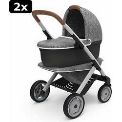 2x Smoby Quinny 3in1 Poppenwagen