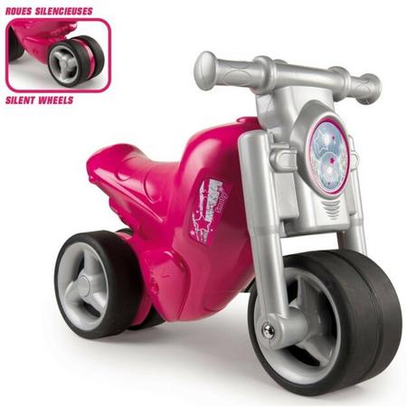 Smoby - Motorfiets ride-on roze Crossmotor Loopmotor