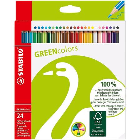 STABILO GREENcolors Kleurpotloden - Etui 24 stuks