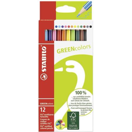 STABILO GREENcolors Kleurpotloden - etui 12 stuks