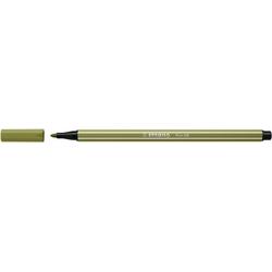 STABILO Pen 68 Brush - Premium Brush Viltstift - Modder Groen - per stuk