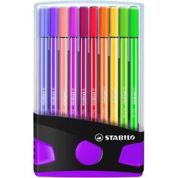 STABILO Pen 68 ColorParade Antraciet/Roze Met 20 Kleuren