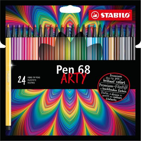 Viltstift STABILO Pen 68 - trendy etui 24 kleuren
