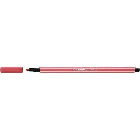 Viltstift stabilo pen 68/47 roest rood