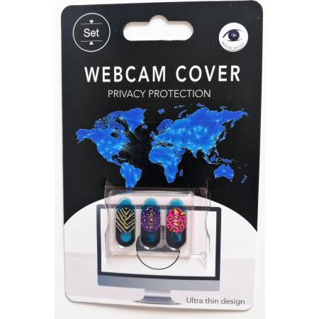 STARS - Webcam Covers Dierenprint - Geschikt voor Laptop, Tablet, MacBook en Telefoon - Privacy Protection - Dun Camera Stickers - Luipaardprint en Zebraprint - 3 Stuks