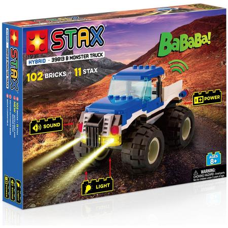 STAX Hybrid Monster Truck Blauw bouwen met licht en geluid