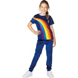 K3 - Verkleedkleding - Verkleedpak - Regenboog - Blauw - 6-8 jaar - Maat 134