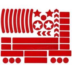 SVH Company – 42 Stuks Reflecterende Stickers – Rood