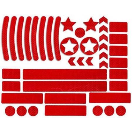 SVH Company – 42 Stuks Reflecterende Stickers – Rood
