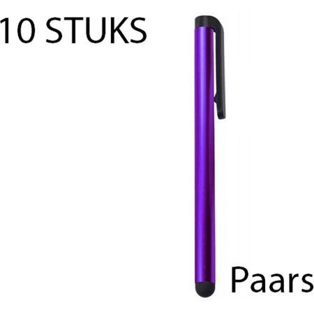 Stylus Pennen 10 Stuks Paars - Geschikt voor iedere Smartphone en Tablet - Aanraakscherm Geschikt - Must Have!