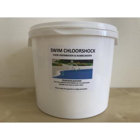 Chloorshock 5KG zwembad chloorpoeder 5 kilo emmer chloorgranulaat chloorkorrels shock granulaat - zwembadonderhoud zwembadreinigingsmiddel – snel oplosbaar