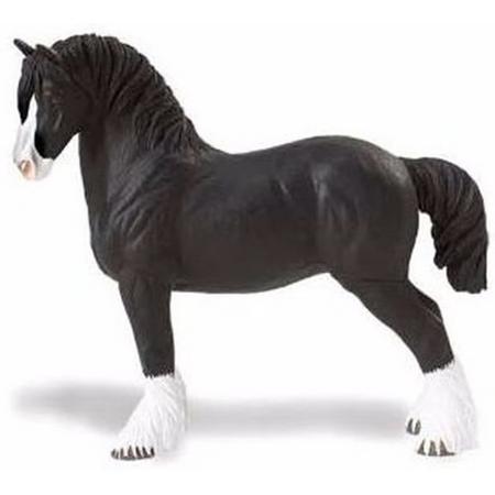 Plastic Shire paard hengst 12 cm - speelgoed diertje / miniatuur dier
