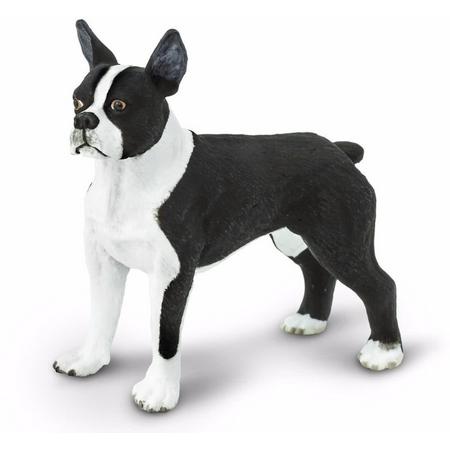 Plastic speelgoed Bostonterrier hond 5 cm
