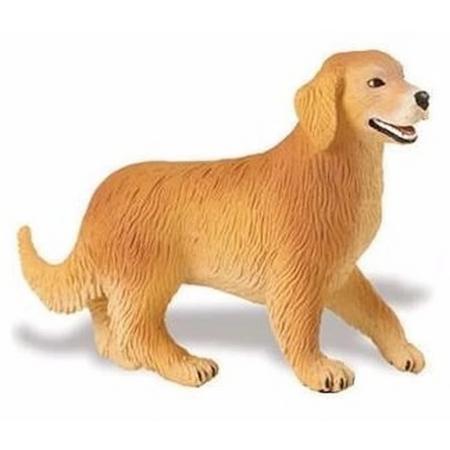 Plastic speelgoed Golden Retriever hond 10 cm