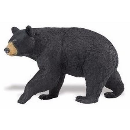 Plastic speelgoed zwarte beer 11 cm