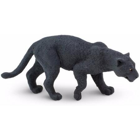 Plastic zwarte panter 10 cm - speelgoed diertje / miniatuur dier