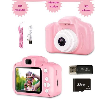 Digitale Kindercamera - Speelgoed Fototoestel Voor Kinderen - Digitaal - Usb Oplaadbaar - Vlog Camera - Roze En Blauw