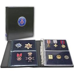 SAFE Premium verzamelalbum geschikt voor medailles, penningen en buttons - incl. 3 insteekbladen met 6 fluwelen bevestigingspanelen