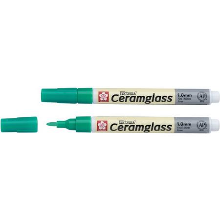 Pen-Touch Ceramglass keramiekstift groen met fijne punt (1,0 mm)