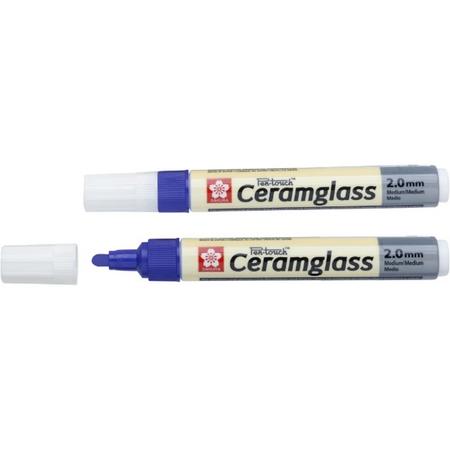 Pen-Touch Ceramglass keramiekstift paars met medium punt (2,0 mm)