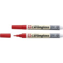 Pen-Touch Ceramglass keramiekstift rood met fijne punt (1,0 mm)