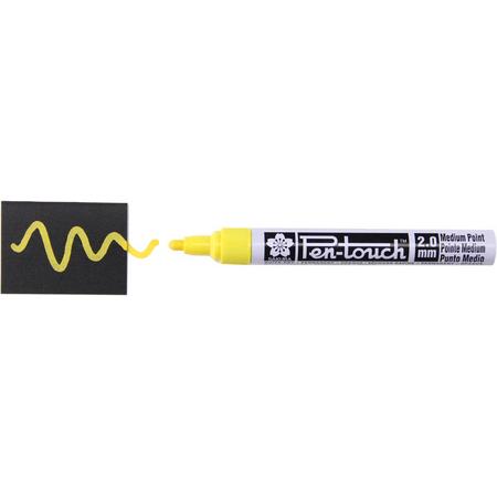 Pen-Touch decomarker decoratiestift geel met medium punt (2,0 mm)