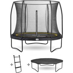   Comfort Edition - Trampoline - Inclusief ladder en afdekhoes - ø 251 cm - Zwart