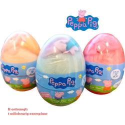 Maak je eigen Peppa Pig- 1 exemplaar - Pluche knuffel- Mystery egg - verzamel ze alle 4