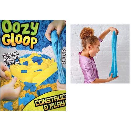 Oozy Gloop Magic Sand - Kinetic Sand - Blauw en Geel zand - Inclusief accessoires