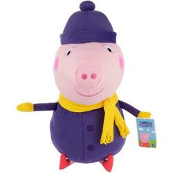 Peppa pig knuffel - George Pig pluche knuffel 50 cm - Winter editie