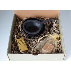 Minibox Amber - cadeau kerst - cadeau sinterklaas - amberblokjes - wax brander