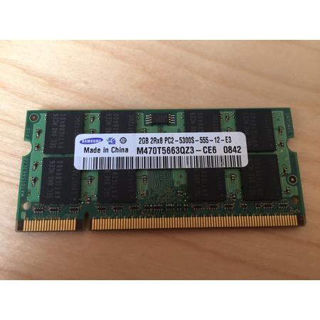 2GB DDR2-667 PC2-5300 667Mhz SAMSUNG M470T5663QZ3-CE6 LAPTOP SODIMM RAM GEHEUGEN