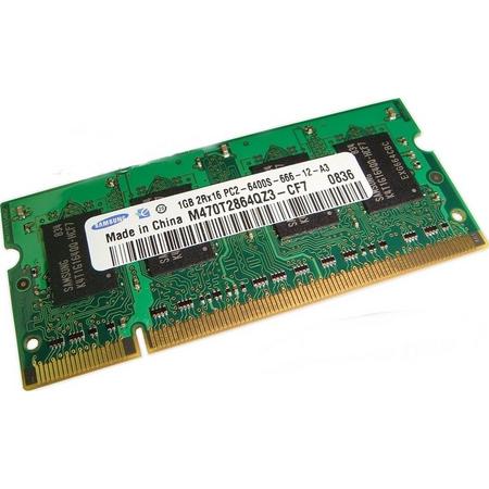 Samsung 1gb 200-pin Ddr2 800Mhz Pc2-6400 Sodimm Cl6 Laptop Geheugen