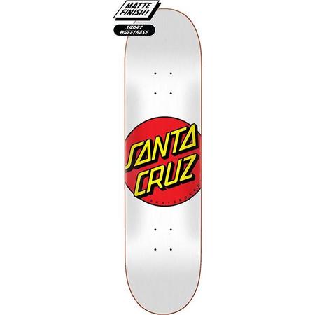 Santa Cruz Classic Dot 8.0 skateboard deck white