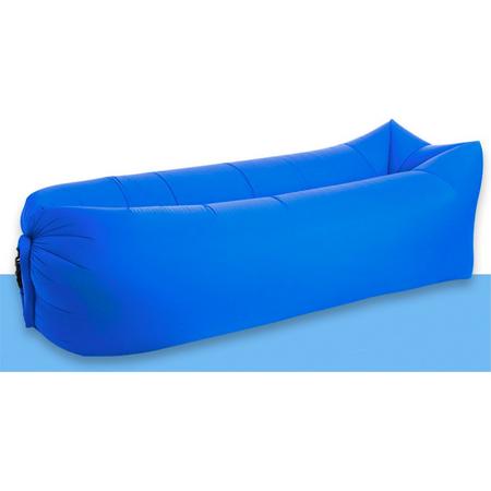 Lazy Bag Blauw - Oplaasbare zitzak - Ligstoel - Lounge stoel - Luchtbed