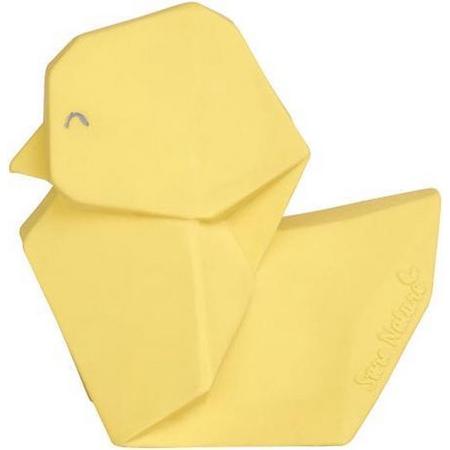 bijtring Origami rubber geel