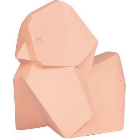bijtring Origami rubber roze