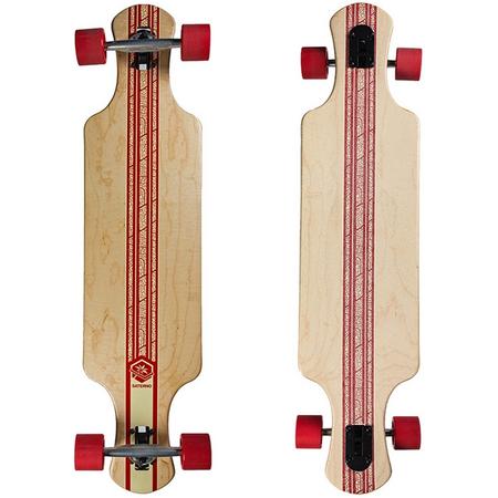 Saterno Red Leaf Double Down Light Longboard 37.0 x 9.8