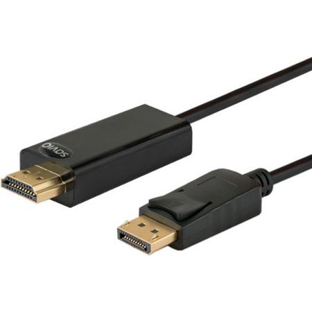 Savio CL-56 DP HDMI A Zwart kabeladapter/verloopstukje