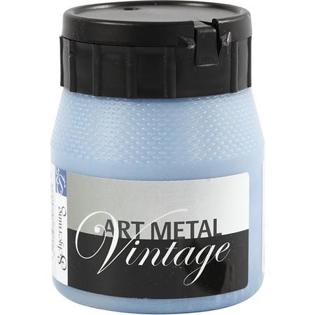 Art Metal verf, 250 ml, Parelmoer blauw