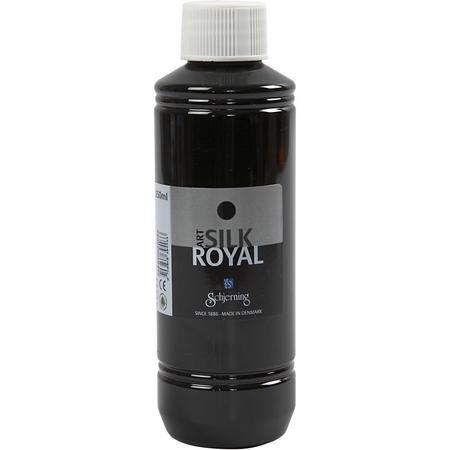 Zijdeverf Royal, zwart, 250 ml