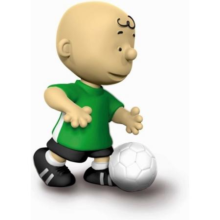 Peanuts - figuurtje Charlie Brown speelt voetbal - 5 cm hoog