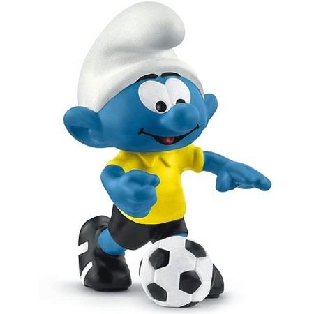 Smurfen - Smurf Voetballer met bal - Voetbalsmurf